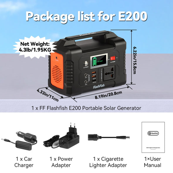 Flashfish 230V AC 200W Portable Power Station